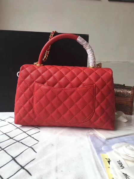 Chanel Classic Red Top Handle Bag Red Original Leather A92292 Gold Chanel Classic Red Top Handle Bag Red Original Leather A92292 Gold