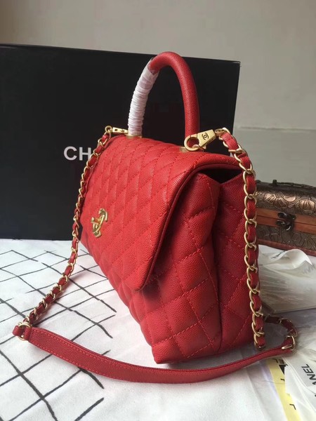 Chanel Classic Red Top Handle Bag Red Original Leather A92292 Gold Chanel Classic Red Top Handle Bag Red Original Leather A92292 Gold