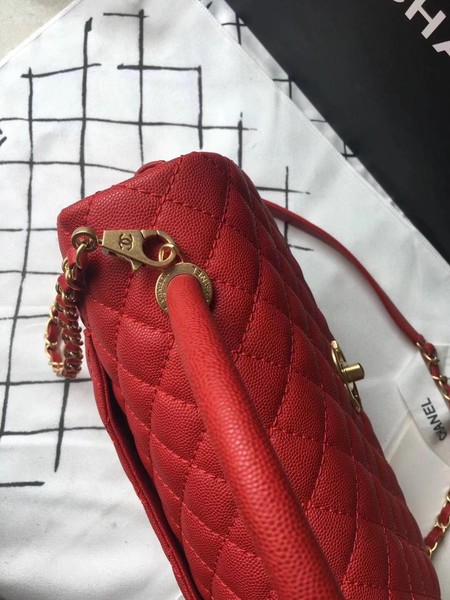 Chanel Classic Red Top Handle Bag Red Original Leather A92292 Gold Chanel Classic Red Top Handle Bag Red Original Leather A92292 Gold
