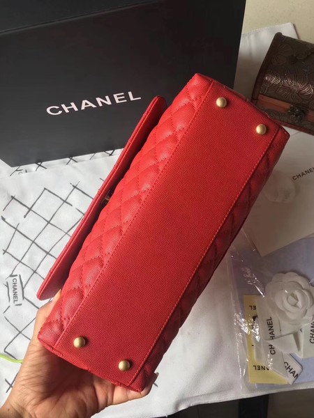 Chanel Classic Red Top Handle Bag Red Original Leather A92292 Gold Chanel Classic Red Top Handle Bag Red Original Leather A92292 Gold