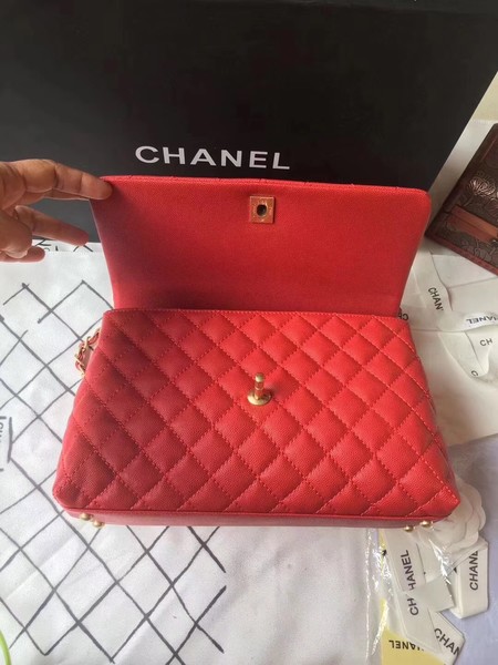 Chanel Classic Red Top Handle Bag Red Original Leather A92292 Gold Chanel Classic Red Top Handle Bag Red Original Leather A92292 Gold