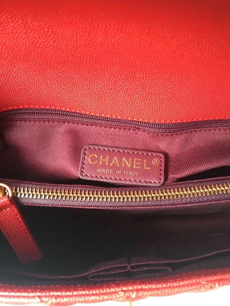 Chanel Classic Red Top Handle Bag Red Original Leather A92292 Gold Chanel Classic Red Top Handle Bag Red Original Leather A92292 Gold