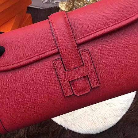 Hermes Togo Leather Clutch H88017 Red Hermes Togo Leather Clutch H88017 Red