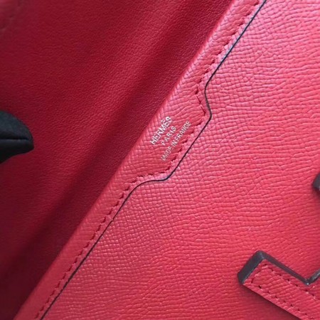 Hermes Togo Leather Clutch H88017 Red Hermes Togo Leather Clutch H88017 Red