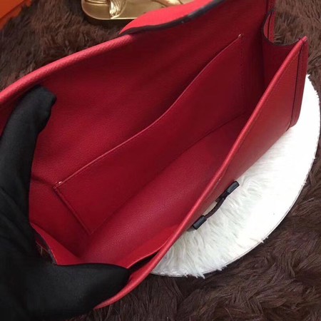 Hermes Togo Leather Clutch H88017 Red Hermes Togo Leather Clutch H88017 Red