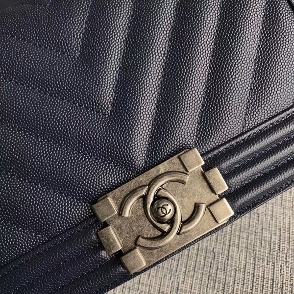 Boy Chanel Original Chevron Leather 67086 Blue Boy Chanel Original Chevron Leather 67086 Blue