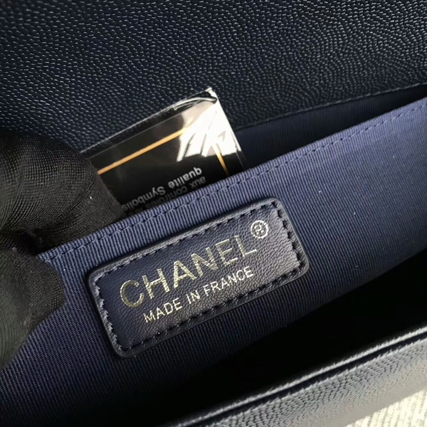 Boy Chanel Original Chevron Leather 67086 Blue Boy Chanel Original Chevron Leather 67086 Blue