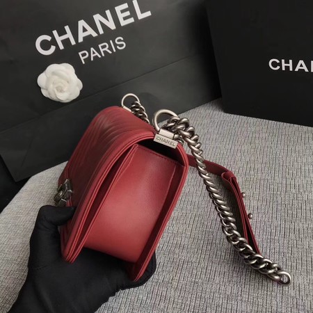 Boy Chanel Flap Bag Original Chevron Leather A67086V Red Boy Chanel Flap Bag Original Chevron Leather A67086V Red