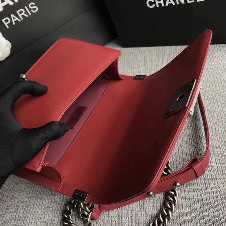 Boy Chanel Flap Bag Original Chevron Leather A67086V Red Boy Chanel Flap Bag Original Chevron Leather A67086V Red