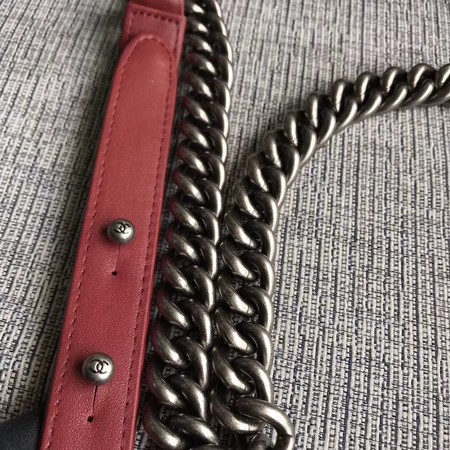 Boy Chanel Flap Bag Original Chevron Leather A67086V Red Boy Chanel Flap Bag Original Chevron Leather A67086V Red