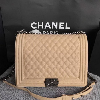 Boy Chanel Flap Shoulder Bag Apricot Original Cannage Pattern A67087 Silver Boy Chanel Flap Shoulder Bag Apricot Original Cannage Pattern A67087 Silver