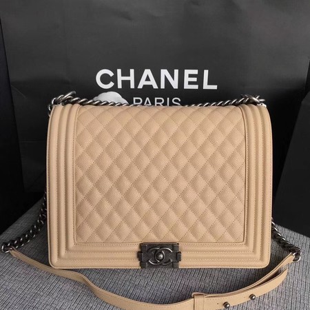 Boy Chanel Flap Shoulder Bag Apricot Original Cannage Pattern A67087 Silver Boy Chanel Flap Shoulder Bag Apricot Original Cannage Pattern A67087 Silver