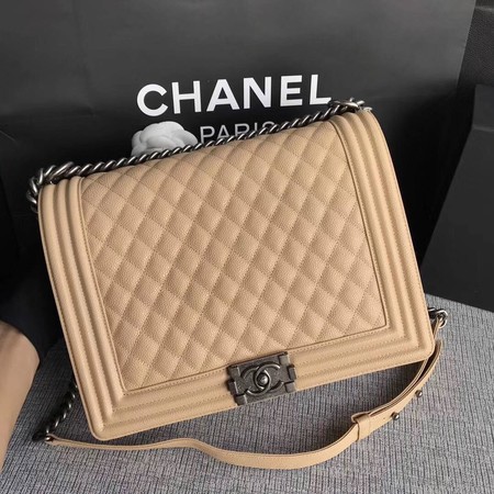 Boy Chanel Flap Shoulder Bag Apricot Original Cannage Pattern A67087 Silver Boy Chanel Flap Shoulder Bag Apricot Original Cannage Pattern A67087 Silver