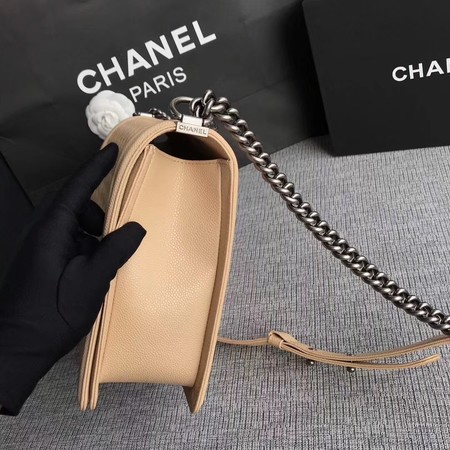 Boy Chanel Flap Shoulder Bag Apricot Original Cannage Pattern A67087 Silver Boy Chanel Flap Shoulder Bag Apricot Original Cannage Pattern A67087 Silver