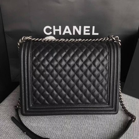 Boy Chanel Flap Shoulder Bag Black Original Cannage Pattern A67087 Silver Boy Chanel Flap Shoulder Bag Black Original Cannage Pattern A67087 Silver