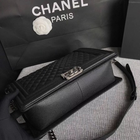 Boy Chanel Flap Shoulder Bag Black Original Cannage Pattern A67087 Silver Boy Chanel Flap Shoulder Bag Black Original Cannage Pattern A67087 Silver