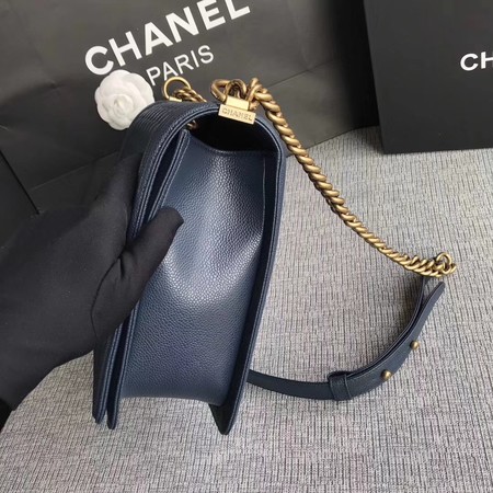 Boy Chanel Flap Shoulder Bag Blue Original Cannage Pattern A67087 Gold Boy Chanel Flap Shoulder Bag Blue Original Cannage Pattern A67087 Gold