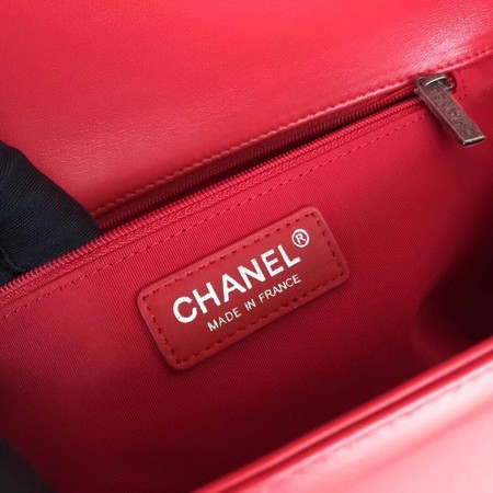 Boy Chanel Flap Shoulder Bag Red Original Sheepskin Leather A67087 Silver Boy Chanel Flap Shoulder Bag Red Original Sheepskin Leather A67087 Silver