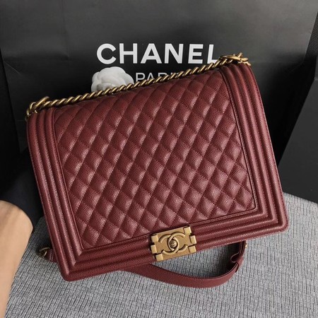 Boy Chanel Flap Shoulder Bag Wine Original Cannage Pattern A67087 Gold Boy Chanel Flap Shoulder Bag Wine Original Cannage Pattern A67087 Gold