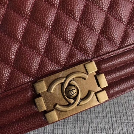 Boy Chanel Flap Shoulder Bag Wine Original Cannage Pattern A67087 Gold Boy Chanel Flap Shoulder Bag Wine Original Cannage Pattern A67087 Gold