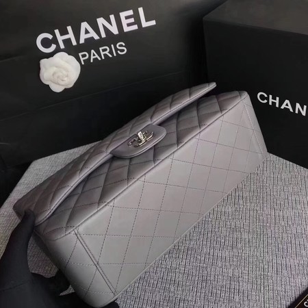 Chanel Maxi Quilted Classic Flap Bag Grey Sheepskin Leather A58601 Silver Chanel Maxi Quilted Classic Flap Bag Grey Sheepskin Leather A58601 Silver