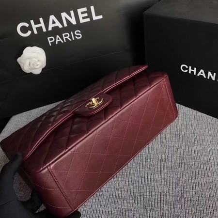 Chanel Maxi Quilted Classic Flap Bag Wine Sheepskin Leather A58601 Gold Chanel Maxi Quilted Classic Flap Bag Wine Sheepskin Leather A58601 Gold