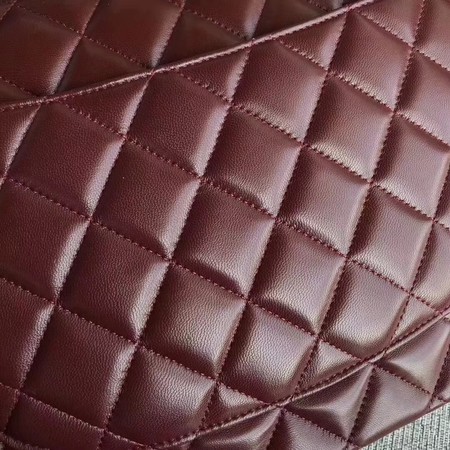 Chanel Maxi Quilted Classic Flap Bag Wine Sheepskin Leather A58601 Gold Chanel Maxi Quilted Classic Flap Bag Wine Sheepskin Leather A58601 Gold