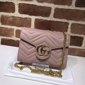 Gucci GG Marmont Matelasse mini Bag 474575 Pink Gucci GG Marmont Matelasse mini Bag 474575 Pink