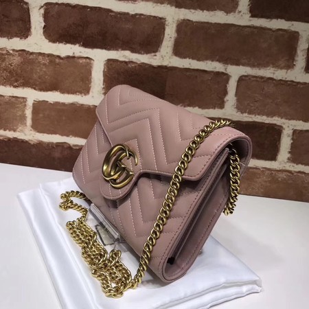 Gucci GG Marmont Matelasse mini Bag 474575 Pink Gucci GG Marmont Matelasse mini Bag 474575 Pink