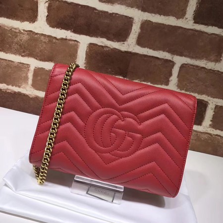 Gucci GG Marmont Matelasse mini Bag 474575 Red Gucci GG Marmont Matelasse mini Bag 474575 Red
