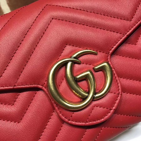 Gucci GG Marmont Matelasse mini Bag 474575 Red Gucci GG Marmont Matelasse mini Bag 474575 Red