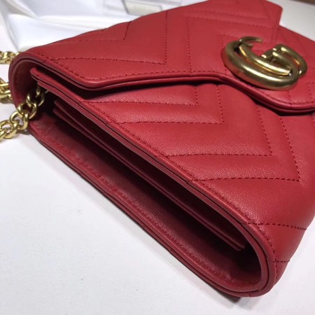 Gucci GG Marmont Matelasse mini Bag 474575 Red Gucci GG Marmont Matelasse mini Bag 474575 Red