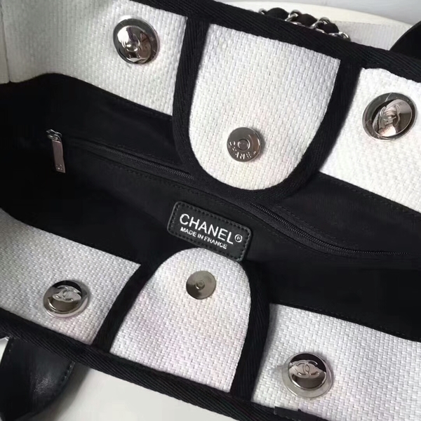 Chanel Medium Original Canvas Leather Tote Shopping Bag 66941C Chanel Medium Original Canvas Leather Tote Shopping Bag 66941C