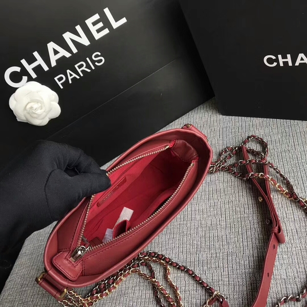 Chanel Gabrielle Mini Shoulder Bag Original Python Leather 8122A Marroon Chanel Gabrielle Mini Shoulder Bag Original Python Leather 8122A Marroon