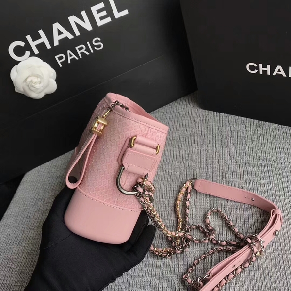 Chanel Gabrielle Mini Shoulder Bag Original Python Leather 8122A Pink Chanel Gabrielle Mini Shoulder Bag Original Python Leather 8122A Pink