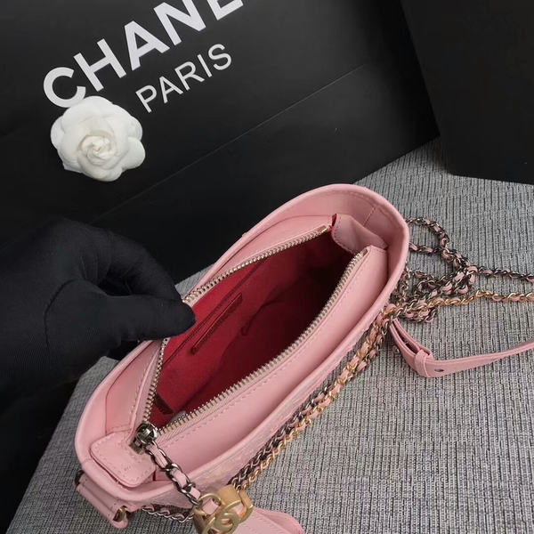 Chanel Gabrielle Mini Shoulder Bag Original Python Leather 8122A Pink Chanel Gabrielle Mini Shoulder Bag Original Python Leather 8122A Pink