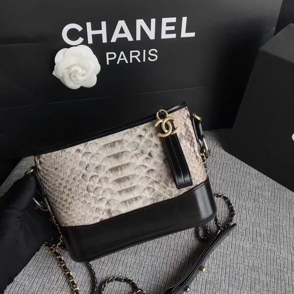 Chanel Gabrielle Mini Shoulder Bag Original Python Leather 8122A White Chanel Gabrielle Mini Shoulder Bag Original Python Leather 8122A White