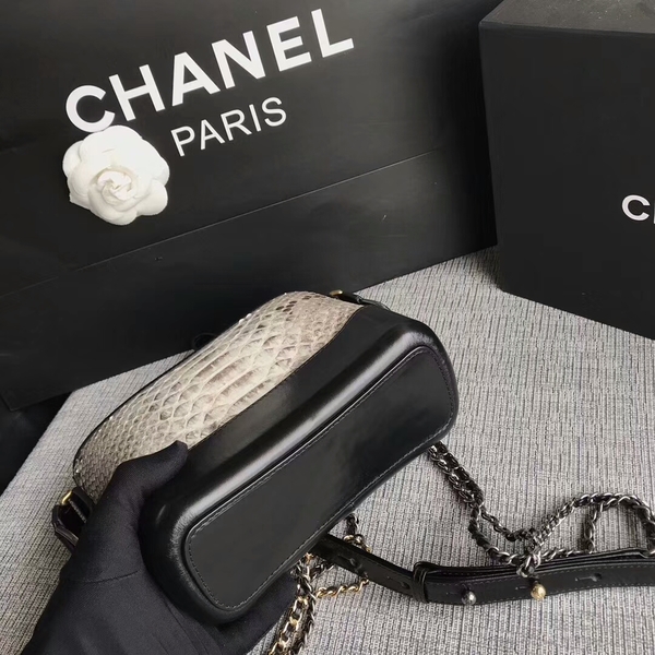 Chanel Gabrielle Mini Shoulder Bag Original Python Leather 8122A White Chanel Gabrielle Mini Shoulder Bag Original Python Leather 8122A White