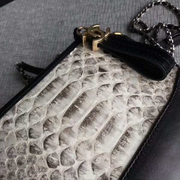 Chanel Gabrielle Mini Shoulder Bag Original Python Leather 8122A White Chanel Gabrielle Mini Shoulder Bag Original Python Leather 8122A White