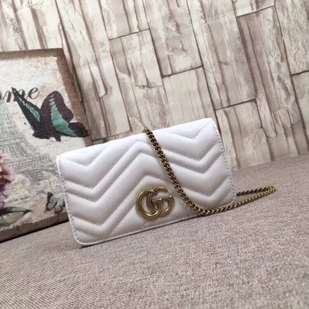 Gucci GG Marmont Mini Bag 488426 White Gucci GG Marmont Mini Bag 488426 White