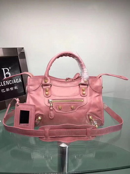 Balenciaga Giant City Gold Studs Handbag 084333 Pink Balenciaga Giant City Gold Studs Handbag 084333 Pink