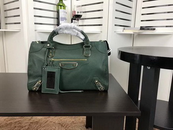 Balenciaga Giant City Gold Studs Handbag B084334 Green Balenciaga Giant City Gold Studs Handbag B084334 Green