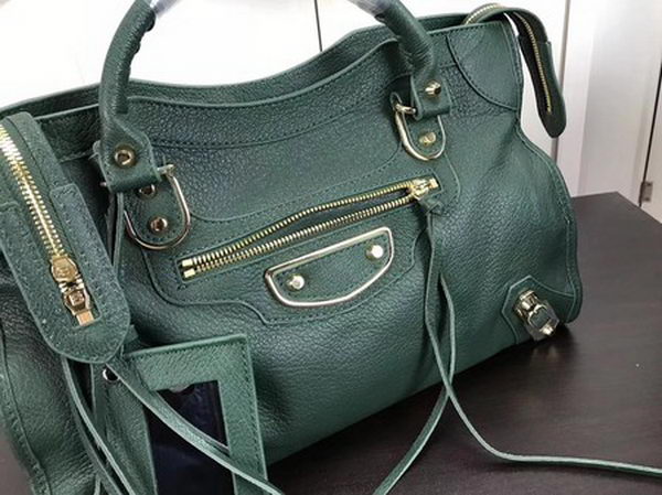 Balenciaga Giant City Gold Studs Handbag B084334 Green Balenciaga Giant City Gold Studs Handbag B084334 Green
