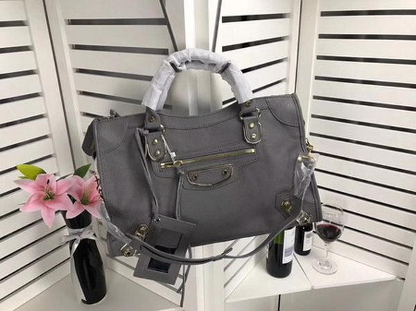 Balenciaga Giant City Gold Studs Handbag B084334 Grey Balenciaga Giant City Gold Studs Handbag B084334 Grey
