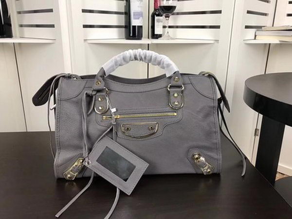 Balenciaga Giant City Gold Studs Handbag B084334 Grey Balenciaga Giant City Gold Studs Handbag B084334 Grey