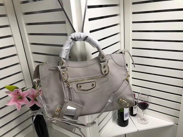 Balenciaga Giant City Gold Studs Handbag B084334 Light Grey Balenciaga Giant City Gold Studs Handbag B084334 Light Grey