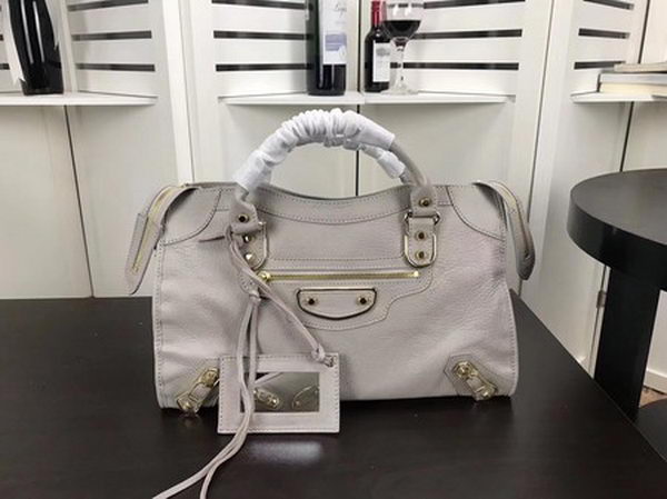 Balenciaga Giant City Gold Studs Handbag B084334 Light Grey Balenciaga Giant City Gold Studs Handbag B084334 Light Grey