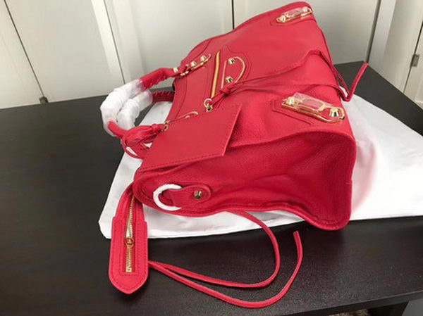 Balenciaga Giant City Gold Studs Handbag B084334 Red Balenciaga Giant City Gold Studs Handbag B084334 Red