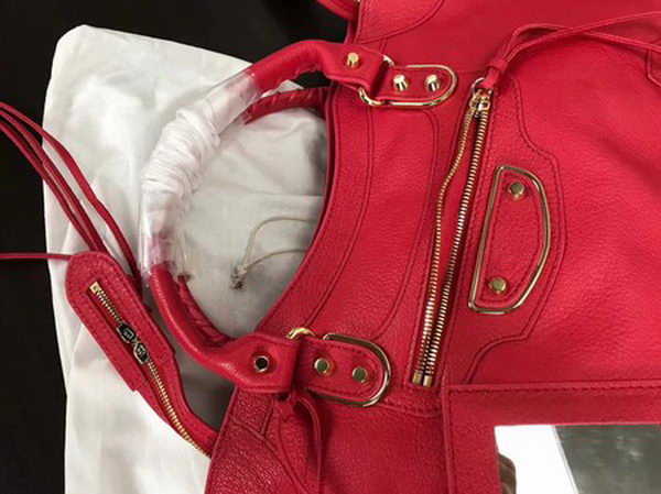 Balenciaga Giant City Gold Studs Handbag B084334 Red Balenciaga Giant City Gold Studs Handbag B084334 Red