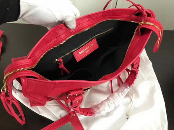Balenciaga Giant City Gold Studs Handbag B084334 Red Balenciaga Giant City Gold Studs Handbag B084334 Red